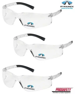 3- ZTEK BIFOCAL Clear Lens Reading Safety Glasses READERS Protective Eyewear Z87 - Picture 1 of 12