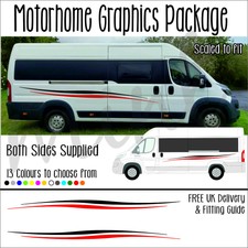 LWB Motorhome Graphics Universal Vinyl Stickers Camper Decals Stripes MH1002