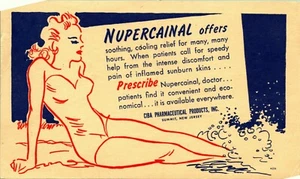 Postal Nupercainal CIBA Pharmaceutical Summit NJ 1941 Baño Belleza - Imagen 1 de 2