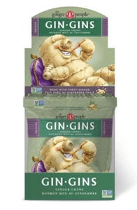 Confezione da 12 sacchetti - 2,1 oz - GIN GINS Original Ginger Chews di Ginger People 6/2025 - Foto 1 di 2