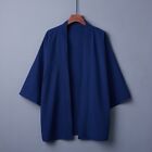 Men Japanese Thin Coat Kimono Top Sun Protection Cardigan Outwear Jacket Yukata