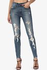TheMogan Distressed Ripped High Waist Stretch Perfect Awesome Crop Skinny Jeans
