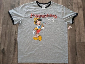 New Disney Parks Fantasyland 83 T Shirt Pinocchio Jiminy Cricket XL NWT Gray - Picture 1 of 11