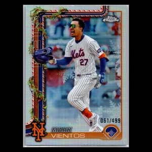 2025 Topps Holiday - #HC142 Mark Vientos Refractor /499 - New York Mets - Picture 1 of 2