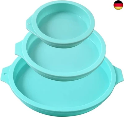 Newk Silikon Runde Kuchenform, 3 Packungen Silikonscheibe wie Form für Kuchen,