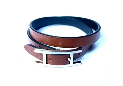 Pulseira Hermès Double Tour Behapi na caixa - 15"L - Estado quase perfeito - Imagem 1 de 4