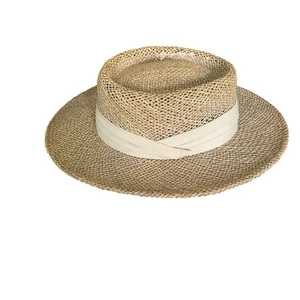 Dockers Tan Natural Straw Sun Beach Pool Hat with Wide Brim Women's - Picture 1 of 6