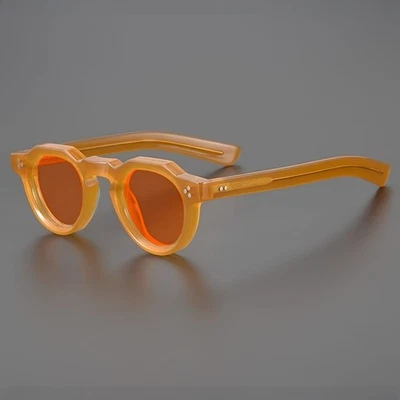 Reading 太阳镜醋酸纤维镜框圆形时尚复古全边男式女式 — 第 1/4 张图片