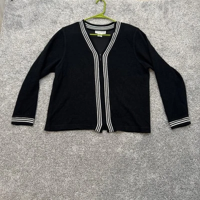 Vintage Full Zip Sweater Size Large 90s Y2K Preppy Classic Grandmacore Office - Изображение 1 из 4