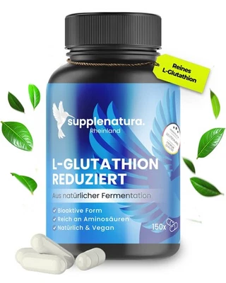 SUPPLENATURA RHEINLAND L-Glutathion (reduzierte Form) | natürlich fermentiert | 500mg | 150 Kapseln