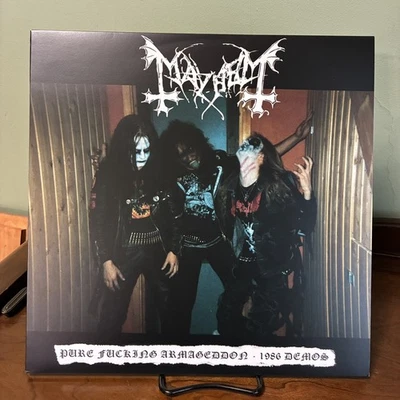 Mayhem – Pure Fucking Armageddon - 1986 Demos Pink Vinyl LP new and unplayed.  - Image 1 of 4
