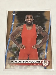 2020 TOPPS OLYMPICS JORDAN BURROUGHS BRONZE CARD #37 - Picture 1 of 2