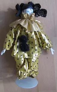 Wunderschöne Porzellanpuppe Puppe Clown Sammler Selten Porzellan Kopf 26 hoch - Bild 1 von 1