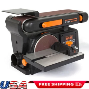 120V 2-in-1 Sanding Machine 4.3-Amp 4"x36" Belt 6" Disc Sander w/Cast Iron Base - Bild 1 von 10