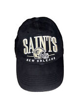 Mens New Orleans Saints Hat 47 Forty Seven Brand Snapback Cap Vintage Black EUC