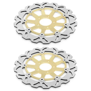Front Brake Disc Rotors For Kawasaki ZX6R 600 95-01 ZX6R 636 02 Z 750 2004-2006 - Picture 1 of 7