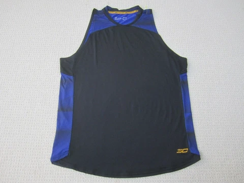 Golden State Warriors Shirt Adult Large Stephen Curry 30 Tank Top Under Armour Cover