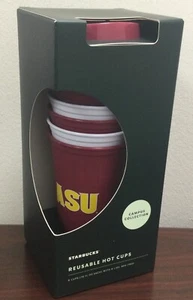 Lot of (3) Starbucks ASU 6-Pack Reusable HOT Cups New Campus Collection 18 cups - Picture 1 of 4