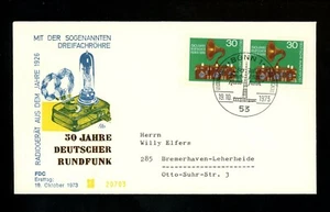 Postal History Germany FDC #1127 German Radio Broadcasting 1973 - Picture 1 of 2