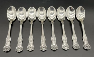 8 Pc Set King By Dominick & Haff Sterling Silver Ice Cream Spoons - Picture 1 of 9