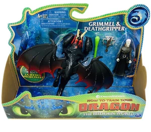 How To Train Your Dragon Grimmel & Deathgripper Action Figures Hidden World NEW - Picture 1 of 9