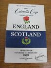 03/02/1979 Rugby Union Programme: England V Scotland [At Twickenham] (Creased).