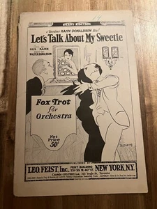 Partituras Let's Talk About My Sweetie 1926 Williams Brothers de Donaldson, Kahn - Imagen 1 de 5