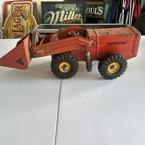 Vintage NYLINT Red Pressed Steel HOUGH Payloader Front End Loader Tractor Toy - Picture 1 of 7