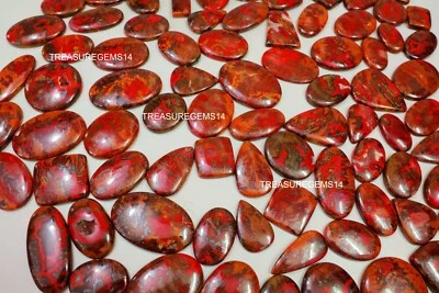 LOTE AL POR MAYOR 250 CRT PIEDRA PRECIOSA CABUJÓN ÁGATA COSTURA NATURAL ROJA DE PRIMERA CALIDAD Foto 1 de 4