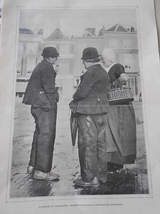 Hollande Le marché de Middelburg Image Print 1905 - Picture 1 of 1