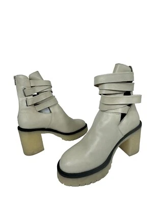 Botas Free People Jesse Cut Out Frost (Crema) 39/8.5 Cuero Nuevas Con Defectos Taco Foto 1 de 4