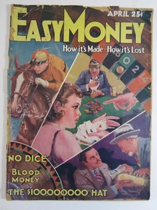 Easy Money v.1 #1 April 1936 GD- Parkhurst Cover, Spicy Gambling Mag! 1st Issue! - Picture 1 of 6
