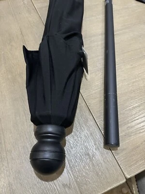 Pottery Barn Rectangle Black Aluminum Umbrella black Canopy 10x6.5 ft - Image 1 of 4