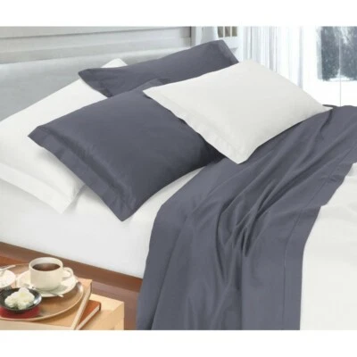 Completo Lenzuola Matrimoniale Orlo a Giorno 100% Raso di Cotone Makò Made in It - Immagine 1 di 4