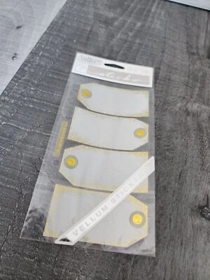 TAGS Vellum - Sticko Stickopotamus Scrapbooking Sticker Wedding Retired NEW #28 - Image 1 of 4