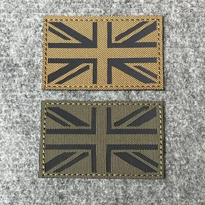Parche moral bandera estilo IR de corte láser camuflado Union Jack para UBACS y Bergen, construcción - Imagen 1 de 9