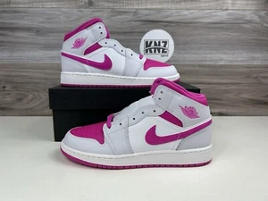 **Nike Air Jordan 1 Mid Fire Rosa Blanco Zapatos (FD8780 500) (GS) NUEVOS Para Mujer - Imagen 1 de 10