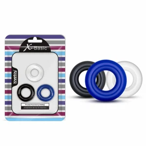 Lovetoy Donut Cock Ring, 3pc, Stop Premature Ejaculation Erection Penis Aid UK - Picture 1 of 6
