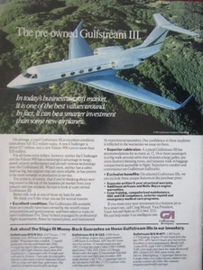 3/1992 PUB GULFSTREAM AEROSPACE GULFSTREAM III EXECUTIVE AIRCRAFT ORIGINAL AD - Picture 1 of 1