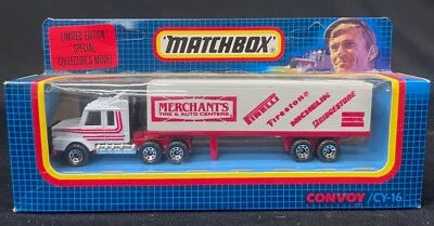Matchbox Convoy CY-16 Scania Box Truck Merchants Tires & Auto, NIB Sealed - Image 1 of 4