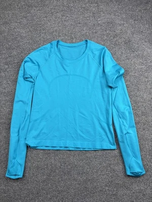 Camisa deportiva Lululemon para mujer azul mediana Swiftly Tech manga larga para correr Foto 1 de 4