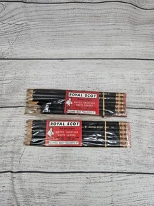 Vintage Royal Scot #2 Soft pencils one dozen sealed NOS & F Firm Opened - Picture 1 of 5