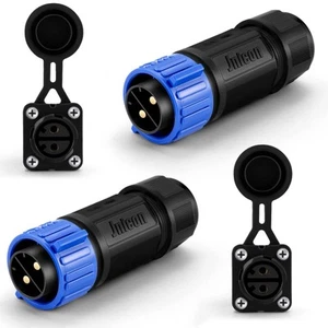 2 Sets Trolling Motor Plug Receptacle Set Marine Boat Power Connector Waterproof - Picture 1 of 7