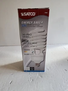 Satco S7386 65T5/50 Spiral Compact 65W 120V T5 Mog E26 5000K- NEW IN PACKAGE - Picture 1 of 5