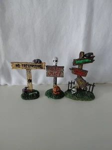 Lemax Spooky Town Signage Lot 3 Different All Retired - Bild 1 von 13