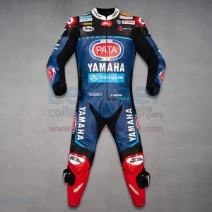 Traje de carreras de motocicletas Yamaha cuero de vaca motocicletas traje de montar para hombre - Imagen 1 de 7
