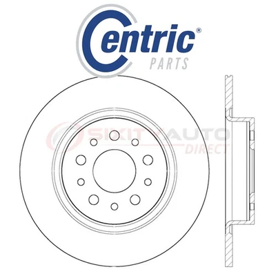 Centric C-TEK Disc Brake Rotor for 2014-2018 Fiat 500L 1.4L L4 - Kit Set ac Foto 1 de 4