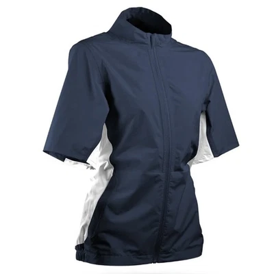 Sun Mountain Full Zip Short Sleeve Blue White Golf Jacket Size L - Image 1 of 4