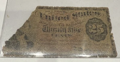 1869 25 Cents Fractional Currency Note 25C - Image 1 of 2