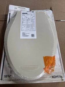 Kohler K-4636-RL-47 Elongated Closed-Front Toilet Seat - Almond - Picture 1 of 4